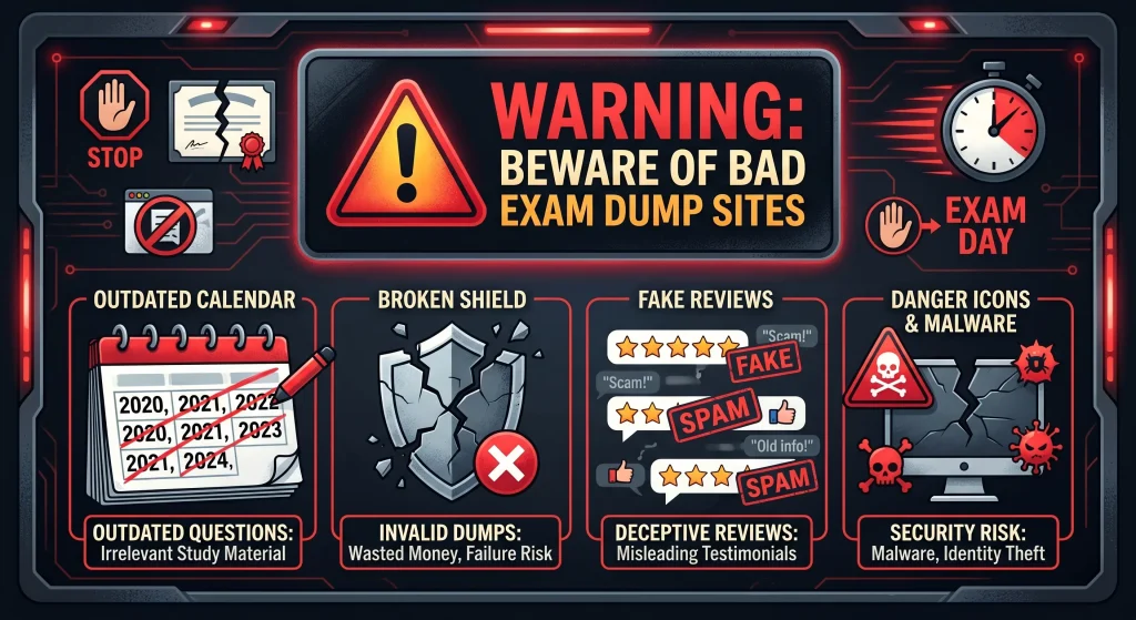 Red Flags: How to Spot Fake or Low-Quality Exam Dump Sites