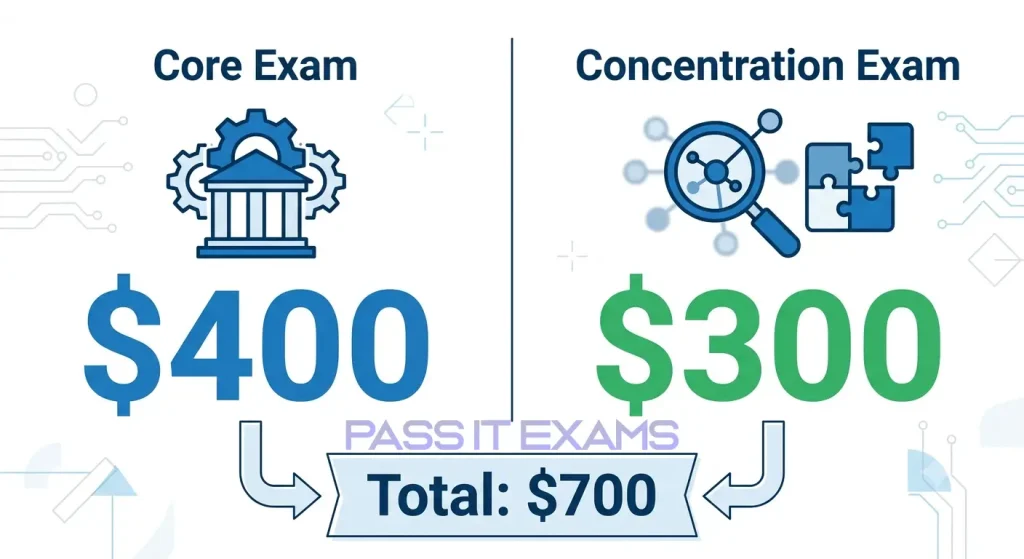 CCNP Exam Cost in 2026: A Complete Breakdown for Candidates 1 Official CCNP Exam Fees (Core and Concentration Exam Pricing)