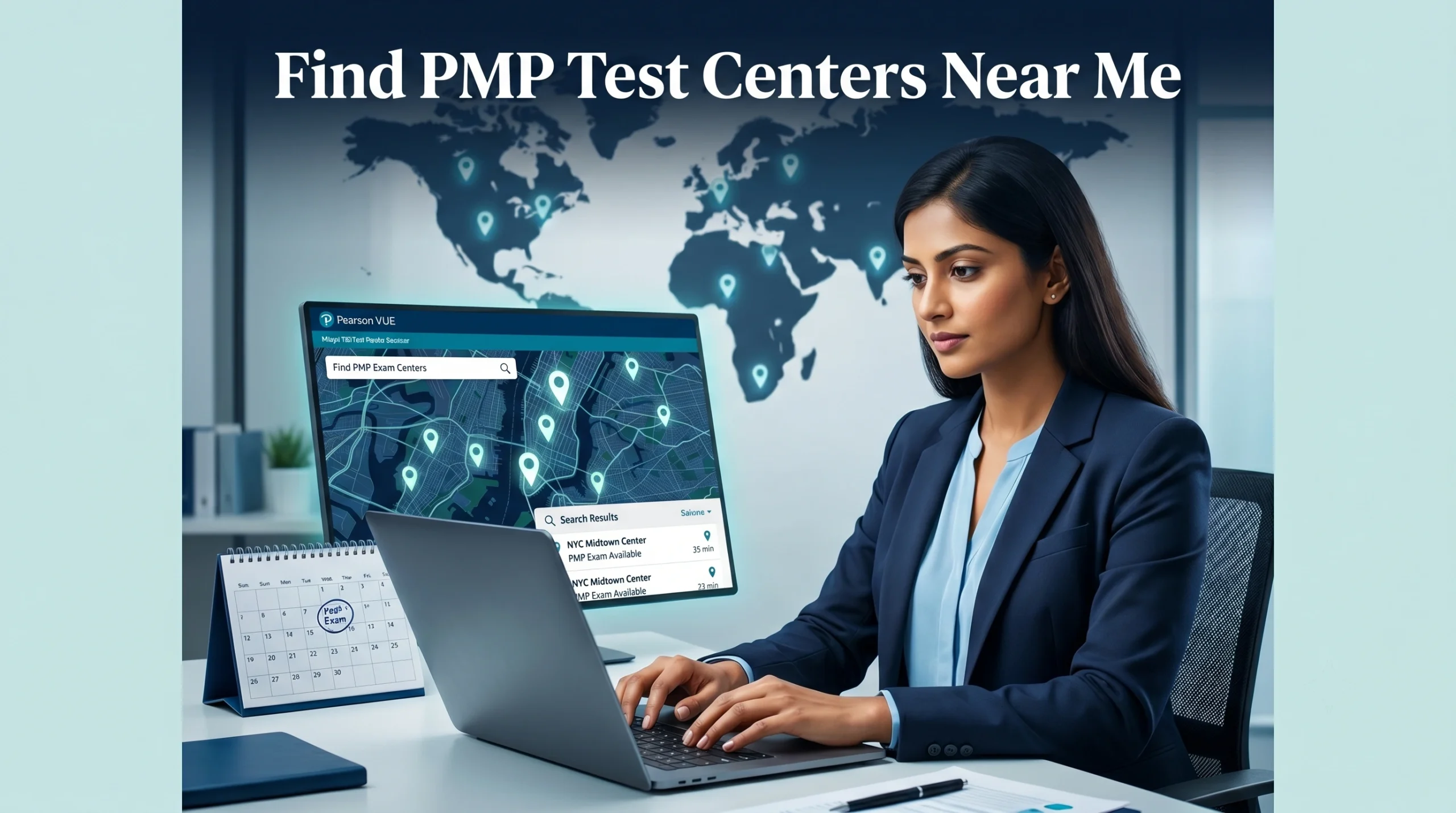 PMP Test Location near me PMP Test Locations near me: Find a Pearson VUE Center or Test Online
