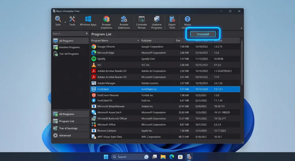 How to Completely Uninstall FortiClient (Fortinet) on Windows, macOS, Linux, iOS, Android & ChromeOS – Step-by-Step Guide 2 Uninstall FortiClient with a Third-Party Uninstaller