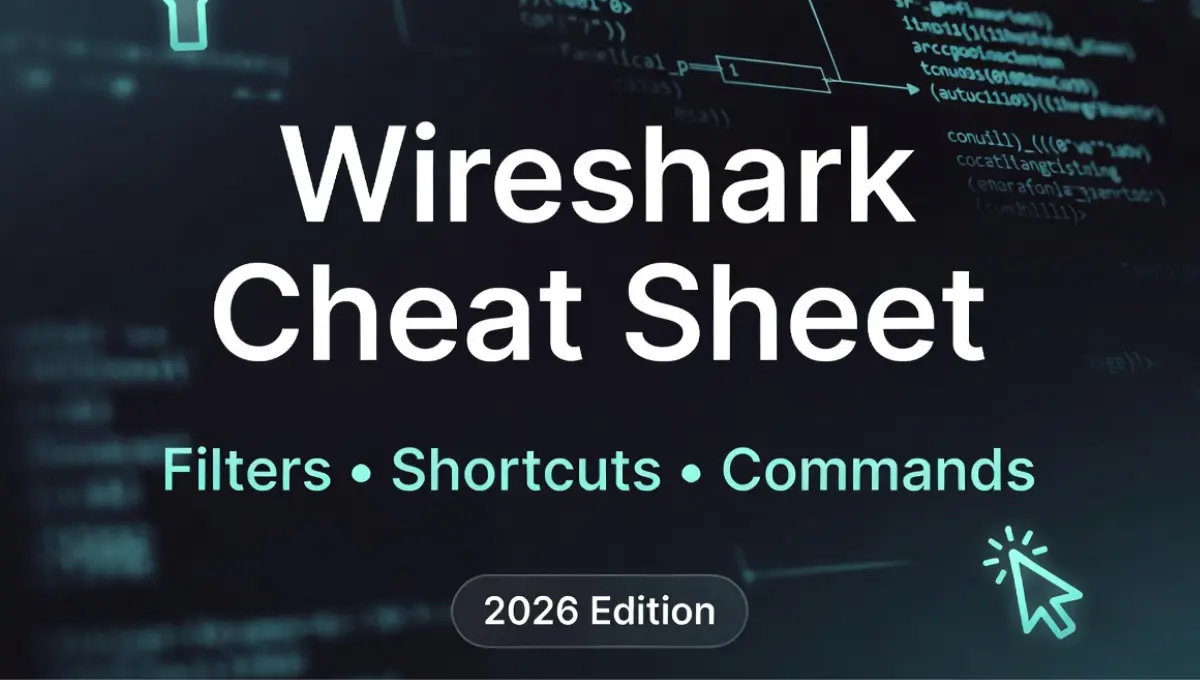 Wireshark Cheat Sheet: Complete Filters, Shortcuts & Commands (2026)