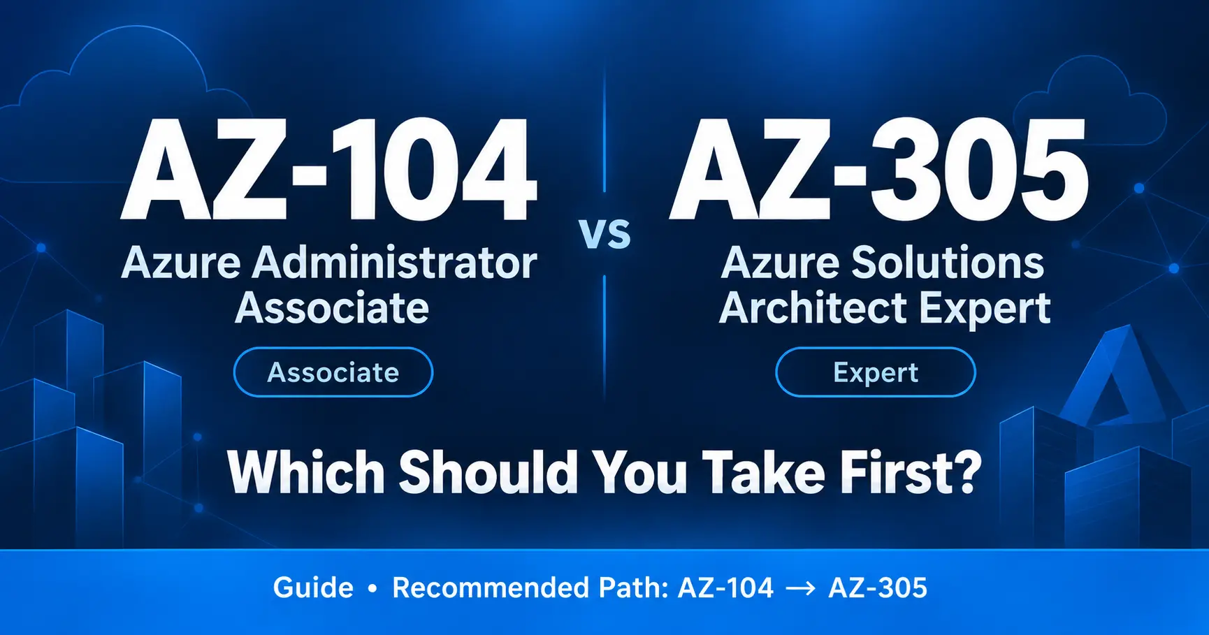 AZ-104 vs AZ-305: Which Azure Certification Should You Take First in 2026?