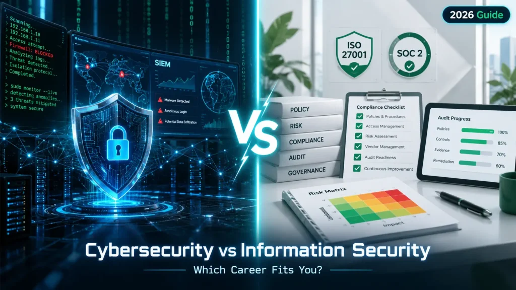 How to Choose Between Cybersecurity and Information Security Roles