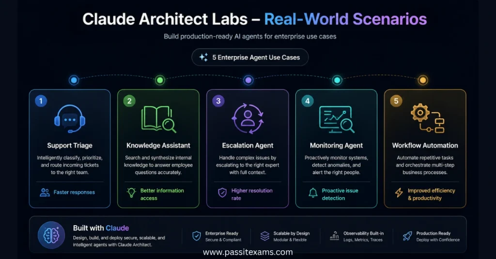 Claude Certified Architect Foundations: Hands-On Labs, Agentic AI Systems, MCP & Tool Integration Projects 19 Real-World Scenarios for Claude Architect Labs